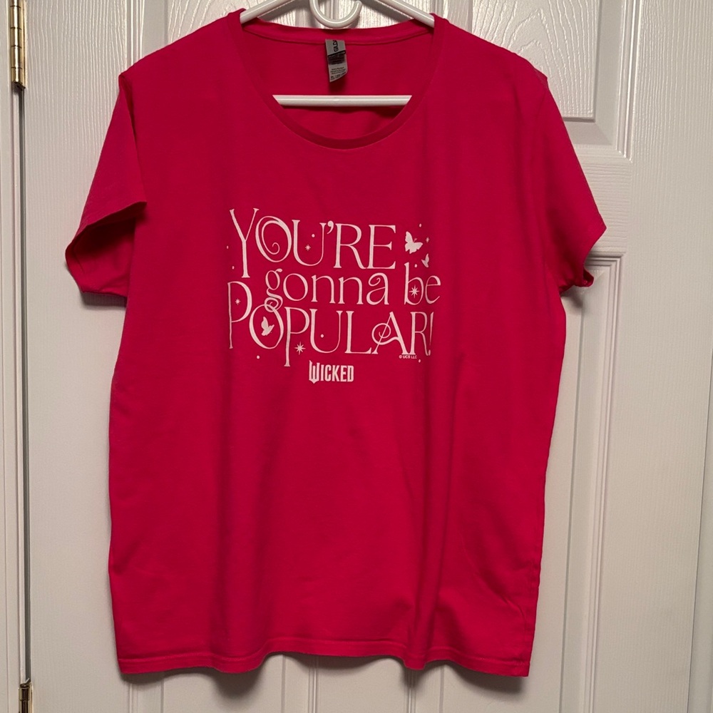 Wicked Glinda You’re Gonna Be Popular Pink Short Sleeve Tee